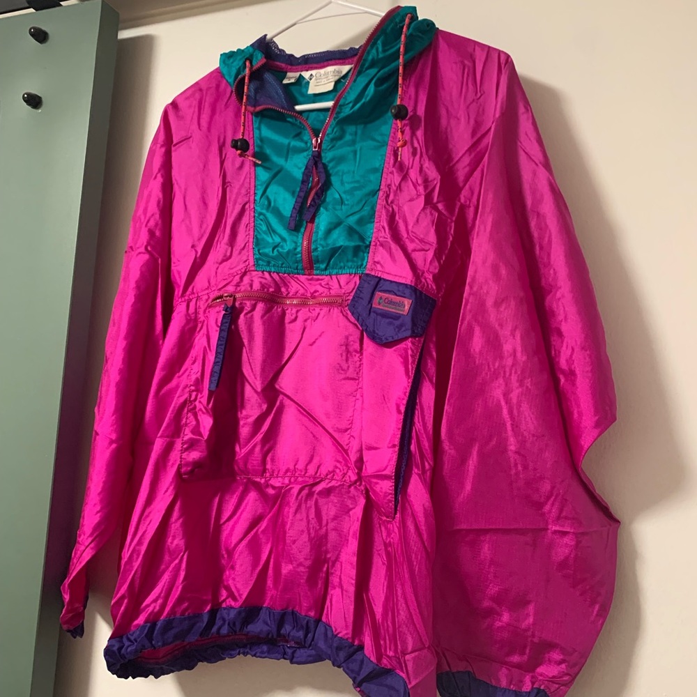 Columbia Pink and Teal Kids Cape Jacket